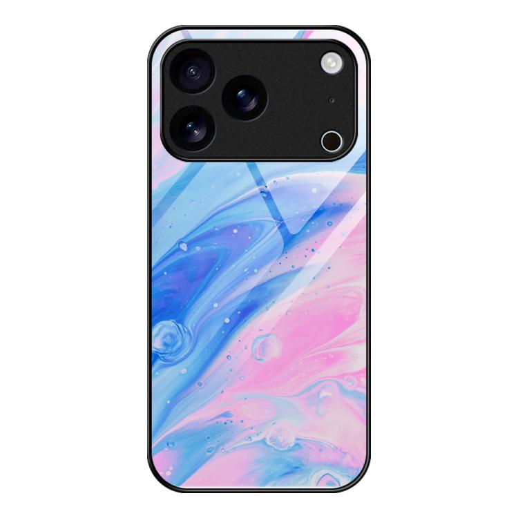 Marble Pattern Glass Protective Phone Case, For iPhone 18 Pro / 17 Pro, For iPhone 18 Pro Max / 17 Pro Max, For iPhone 17, For iPhone 17 Air, For iPhone 15 Pro Max, For iPhone 15 Pro