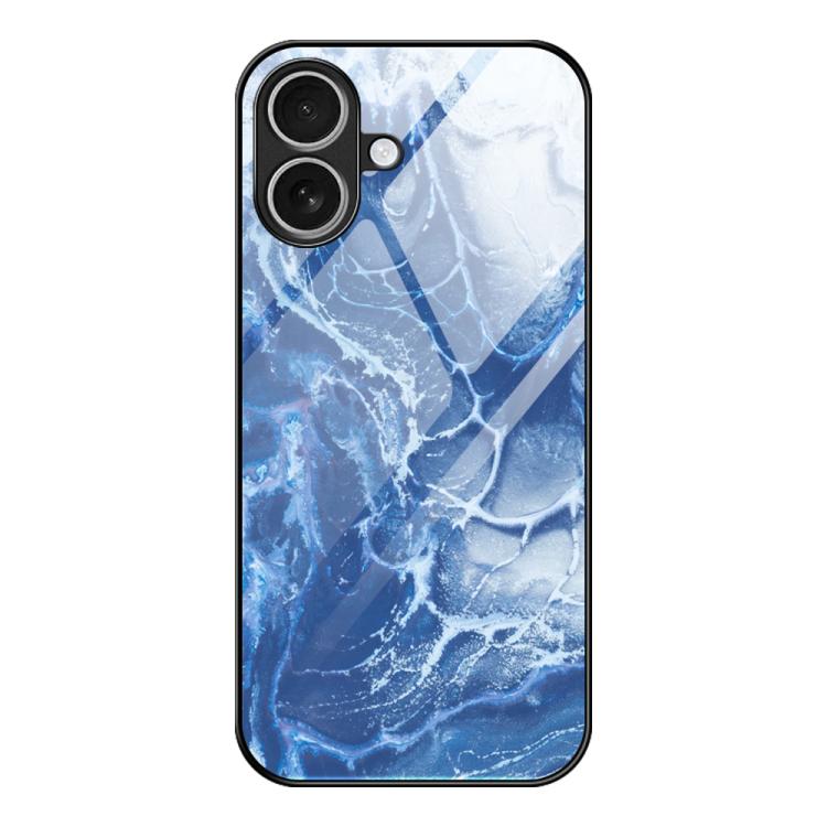 Marble Pattern Glass Protective Phone Case, For iPhone 18 Pro / 17 Pro, For iPhone 18 Pro Max / 17 Pro Max, For iPhone 17, For iPhone 17 Air, For iPhone 15 Pro Max, For iPhone 15 Pro