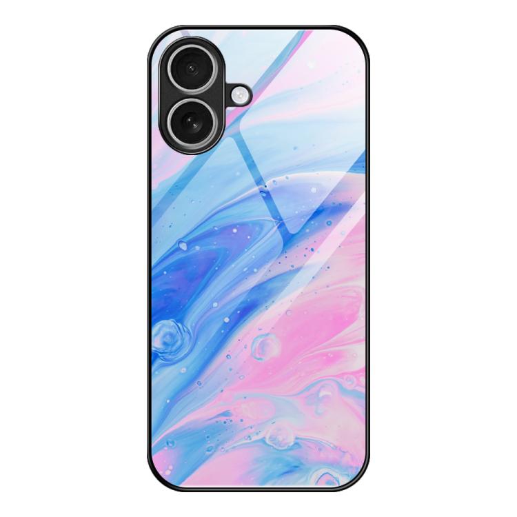Marble Pattern Glass Protective Phone Case, For iPhone 18 Pro / 17 Pro, For iPhone 18 Pro Max / 17 Pro Max, For iPhone 17, For iPhone 17 Air, For iPhone 15 Pro Max, For iPhone 15 Pro