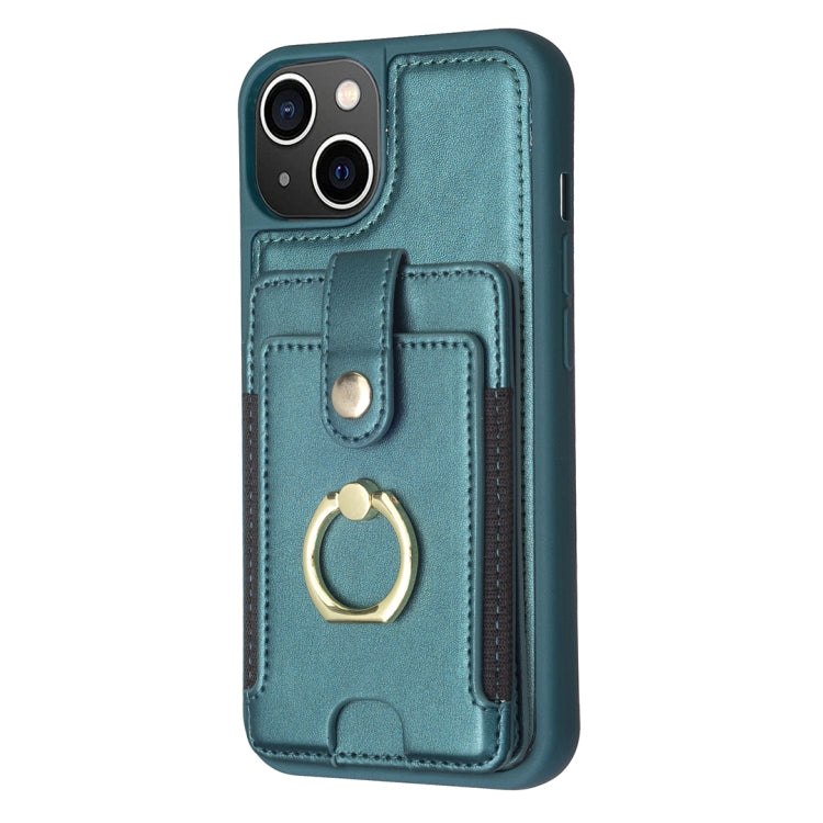 BF27 Metal Ring Card Bag Holder Phone Case, For iPhone 14 Plus, For iPhone 15 Pro Max, For iPhone 15 Pro, For iPhone 14 / 13, For iPhone 14 Pro, For iPhone 15 Plus