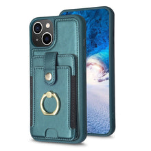 Load image into Gallery viewer, BF27 Metal Ring Card Bag Holder Phone Case, For iPhone 15 Pro Max, For iPhone 14 Plus, For iPhone 14 / 13, For iPhone 15 Pro, For iPhone 15 Plus, For iPhone 14 Pro