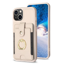 Load image into Gallery viewer, BF27 Metal Ring Card Bag Holder Phone Case, For iPhone 15 Pro Max, For iPhone 14 Plus, For iPhone 14 / 13, For iPhone 15 Pro, For iPhone 15 Plus, For iPhone 14 Pro