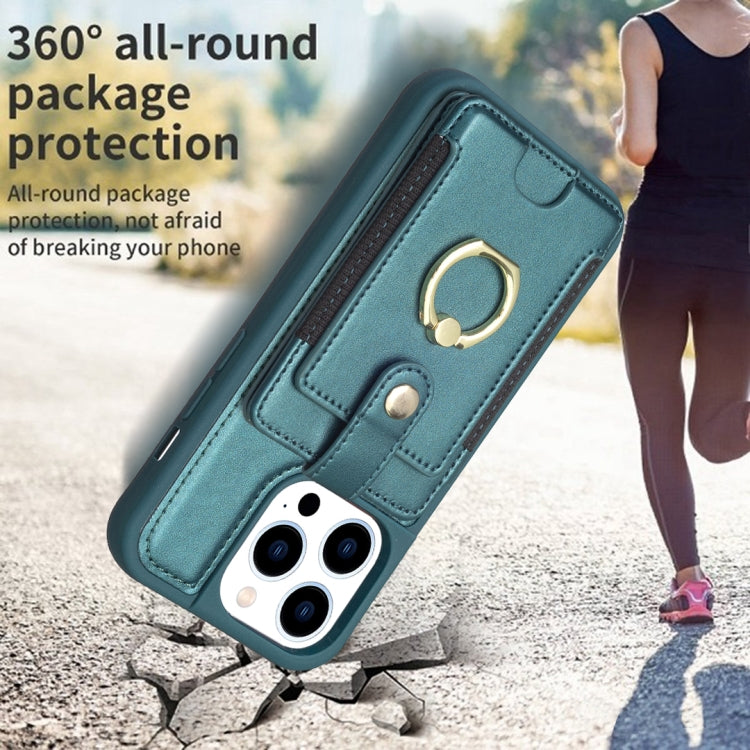 BF27 Metal Ring Card Bag Holder Phone Case, For iPhone 14 Pro Max, For iPhone 15, For iPhone SE 2022 / 2020 / 8 / 7, For iPhone 13 Pro Max, For iPhone 13 Pro, For iPhone 12 / 12 Pro