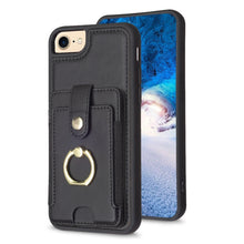 Load image into Gallery viewer, BF27 Metal Ring Card Bag Holder Phone Case, For iPhone 15, For iPhone 14 Pro Max, For iPhone SE 2022 / 2020 / 8 / 7, For iPhone 13 Pro Max, For iPhone 13 Pro, For iPhone 12 / 12 Pro