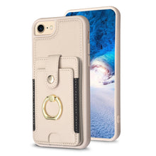 Load image into Gallery viewer, BF27 Metal Ring Card Bag Holder Phone Case, For iPhone 15, For iPhone 14 Pro Max, For iPhone SE 2022 / 2020 / 8 / 7, For iPhone 13 Pro Max, For iPhone 13 Pro, For iPhone 12 / 12 Pro