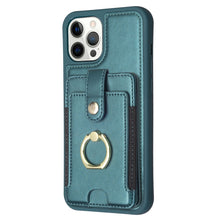 Load image into Gallery viewer, BF27 Metal Ring Card Bag Holder Phone Case, For iPhone 12 Pro Max, For iPhone 11 Pro Max, For iPhone 11, For iPhone 11 Pro, For iPhone X / XS, For iPhone XR