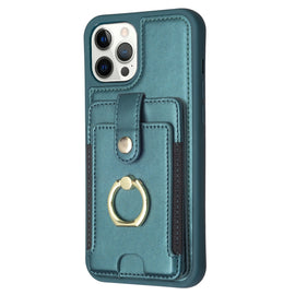 BF27 Metal Ring Card Bag Holder Phone Case, For iPhone 12 Pro Max, For iPhone 11 Pro Max, For iPhone 11, For iPhone 11 Pro, For iPhone X / XS, For iPhone XR