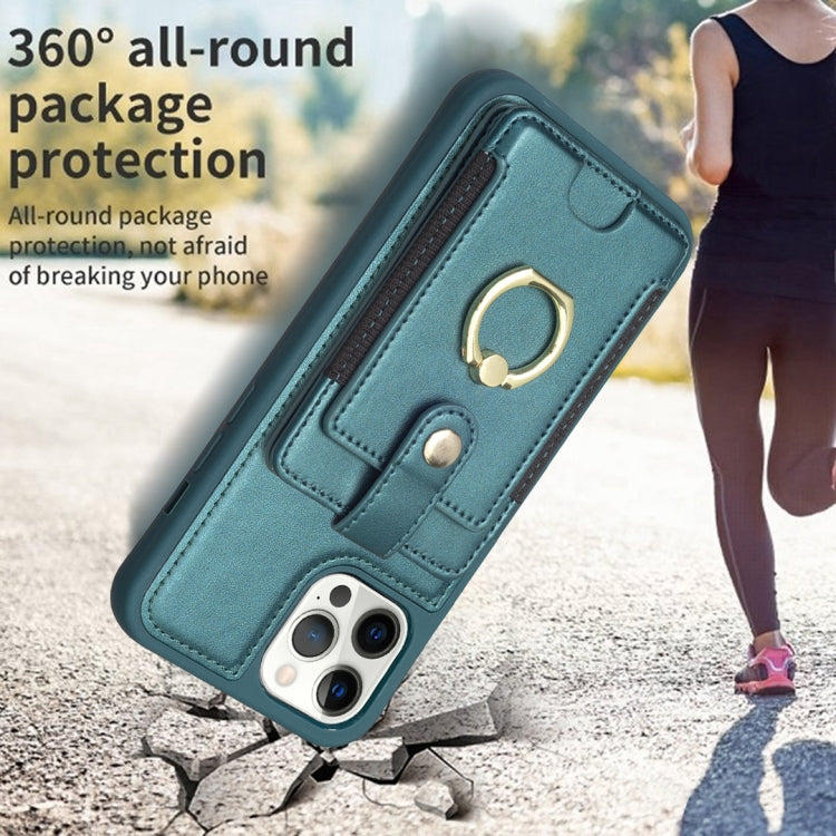 BF27 Metal Ring Card Bag Holder Phone Case, For iPhone 12 Pro Max, For iPhone 11 Pro Max, For iPhone 11, For iPhone 11 Pro, For iPhone X / XS, For iPhone XR
