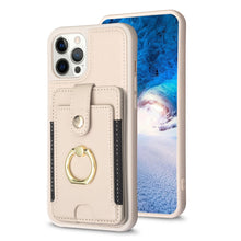 Load image into Gallery viewer, BF27 Metal Ring Card Bag Holder Phone Case, For iPhone 12 Pro Max, For iPhone 11 Pro Max, For iPhone 11, For iPhone 11 Pro, For iPhone X / XS, For iPhone XR