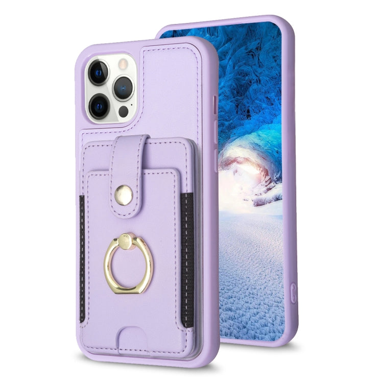 BF27 Metal Ring Card Bag Holder Phone Case, For iPhone 12 Pro Max, For iPhone 11 Pro Max, For iPhone 11, For iPhone 11 Pro, For iPhone X / XS, For iPhone XR