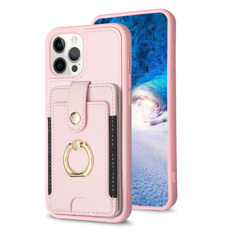 BF27 Metal Ring Card Bag Holder Phone Case, For iPhone 12 Pro Max, For iPhone 11 Pro Max, For iPhone 11, For iPhone 11 Pro, For iPhone X / XS, For iPhone XR