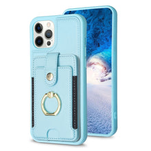 Load image into Gallery viewer, BF27 Metal Ring Card Bag Holder Phone Case, For iPhone 12 Pro Max, For iPhone 11 Pro Max, For iPhone 11, For iPhone 11 Pro, For iPhone X / XS, For iPhone XR