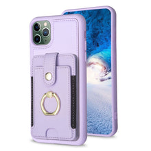 Load image into Gallery viewer, BF27 Metal Ring Card Bag Holder Phone Case, For iPhone 12 Pro Max, For iPhone 11 Pro Max, For iPhone 11, For iPhone 11 Pro, For iPhone X / XS, For iPhone XR