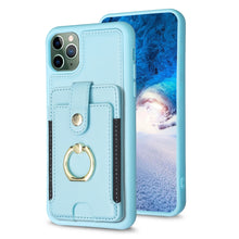 Load image into Gallery viewer, BF27 Metal Ring Card Bag Holder Phone Case, For iPhone 12 Pro Max, For iPhone 11 Pro Max, For iPhone 11, For iPhone 11 Pro, For iPhone X / XS, For iPhone XR