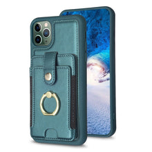 Load image into Gallery viewer, BF27 Metal Ring Card Bag Holder Phone Case, For iPhone 12 Pro Max, For iPhone 11 Pro Max, For iPhone 11, For iPhone 11 Pro, For iPhone X / XS, For iPhone XR