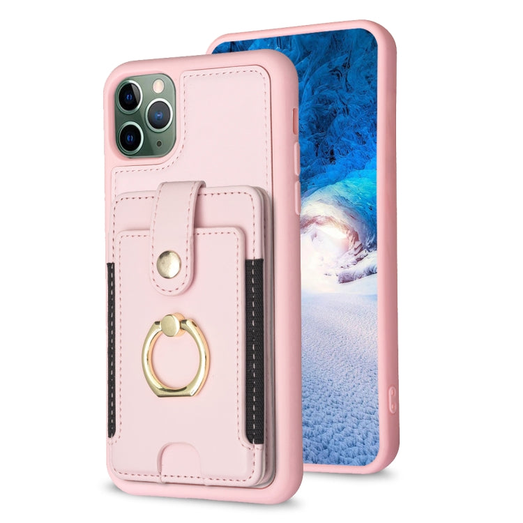 BF27 Metal Ring Card Bag Holder Phone Case, For iPhone 12 Pro Max, For iPhone 11 Pro Max, For iPhone 11, For iPhone 11 Pro, For iPhone X / XS, For iPhone XR