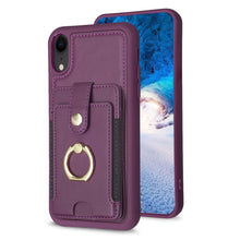 Load image into Gallery viewer, BF27 Metal Ring Card Bag Holder Phone Case, For iPhone 12 Pro Max, For iPhone 11 Pro Max, For iPhone 11, For iPhone 11 Pro, For iPhone X / XS, For iPhone XR