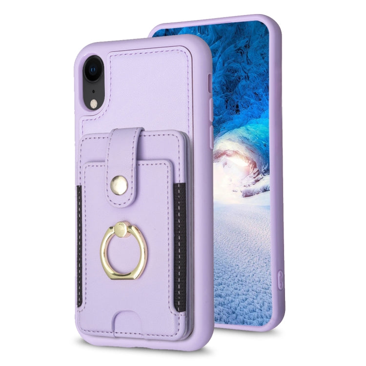 BF27 Metal Ring Card Bag Holder Phone Case, For iPhone 12 Pro Max, For iPhone 11 Pro Max, For iPhone 11, For iPhone 11 Pro, For iPhone X / XS, For iPhone XR