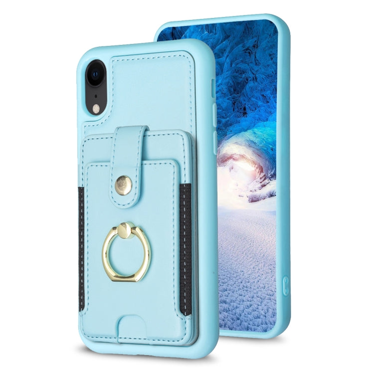 BF27 Metal Ring Card Bag Holder Phone Case, For iPhone 12 Pro Max, For iPhone 11 Pro Max, For iPhone 11, For iPhone 11 Pro, For iPhone X / XS, For iPhone XR