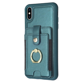 BF27 Metal Ring Card Bag Holder Phone Case, For iPhone XS Max, For iPhone 8 Plus / 7 Plus