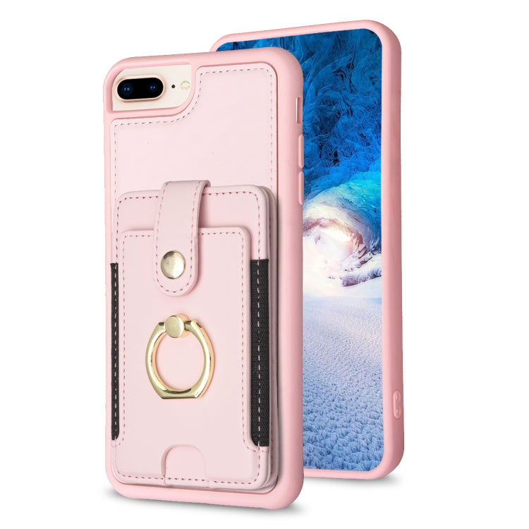 BF27 Metal Ring Card Bag Holder Phone Case, For iPhone XS Max, For iPhone 8 Plus / 7 Plus