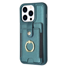 Load image into Gallery viewer, BF27 Metal Ring Card Bag Holder Phone Case, For iPhone 15 Pro Max, For iPhone 14 Plus, For iPhone 15 Pro, For iPhone 14 / 13, For iPhone 14 Pro, For iPhone 15 Plus