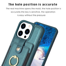 Load image into Gallery viewer, BF27 Metal Ring Card Bag Holder Phone Case, For iPhone 15 Pro Max, For iPhone 14 Plus, For iPhone 15 Pro, For iPhone 14 / 13, For iPhone 14 Pro, For iPhone 15 Plus