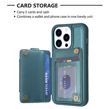 Load image into Gallery viewer, BF27 Metal Ring Card Bag Holder Phone Case, For iPhone 15 Pro Max, For iPhone 14 Plus, For iPhone 15 Pro, For iPhone 14 / 13, For iPhone 14 Pro, For iPhone 15 Plus