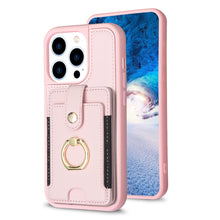Load image into Gallery viewer, BF27 Metal Ring Card Bag Holder Phone Case, For iPhone 15 Pro Max, For iPhone 14 Plus, For iPhone 15 Pro, For iPhone 14 / 13, For iPhone 14 Pro, For iPhone 15 Plus