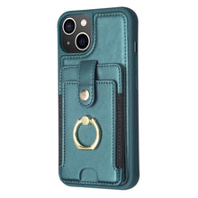 Load image into Gallery viewer, BF27 Metal Ring Card Bag Holder Phone Case, For iPhone 15, For iPhone 14 Pro Max, For iPhone SE 2022 / 2020 / 8 / 7, For iPhone 13 Pro Max, For iPhone 13 Pro, For iPhone 12 / 12 Pro