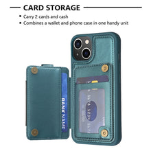 Load image into Gallery viewer, BF27 Metal Ring Card Bag Holder Phone Case, For iPhone 15, For iPhone 14 Pro Max, For iPhone SE 2022 / 2020 / 8 / 7, For iPhone 13 Pro Max, For iPhone 13 Pro, For iPhone 12 / 12 Pro