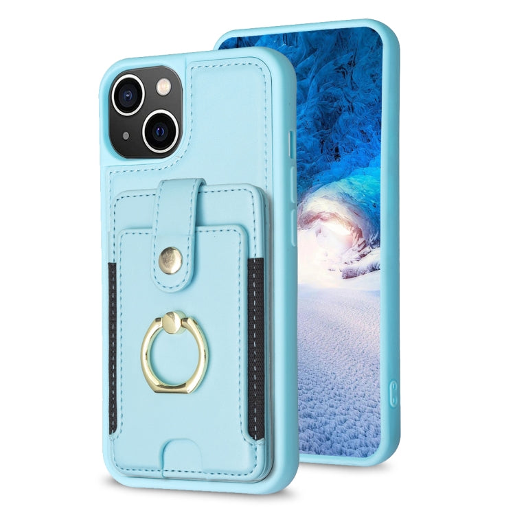 BF27 Metal Ring Card Bag Holder Phone Case, For iPhone 15, For iPhone 14 Pro Max, For iPhone SE 2022 / 2020 / 8 / 7, For iPhone 13 Pro Max, For iPhone 13 Pro, For iPhone 12 / 12 Pro