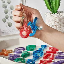 Load image into Gallery viewer, DIY Crystal Resin Epoxy Keychain Silicone Mirror Mold