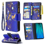 Colored Drawing Pattern Zipper Horizontal Flip Leather Case with Holder & Card Slots & Wallet, For Xiaomi Redmi Note 8 Pro, For Xiaomi Redmi Note 8T, For Xiaomi Redmi Note 8, For Xiaomi Redmi Note 9 Pro, For Xiaomi Mi CC9 Pro / Note 10