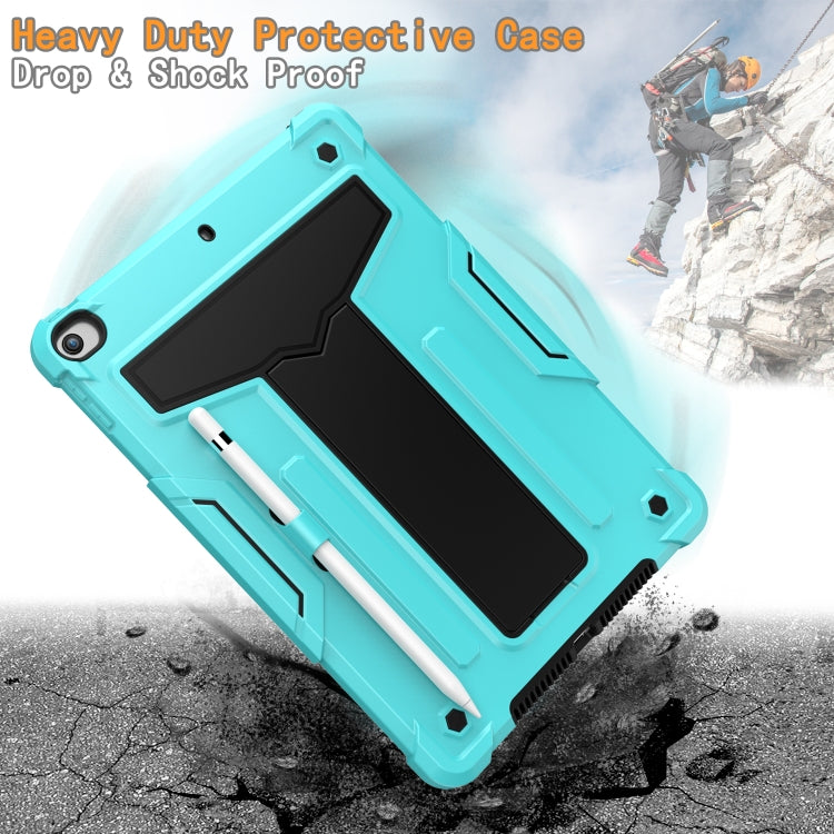 T-shaped Bracket Contrast Color Shockproof PC + Silicone Flat Protective Case