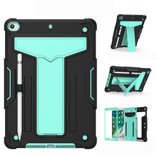 Load image into Gallery viewer, T-shaped Bracket Contrast Color Shockproof PC + Silicone Flat Protective Case