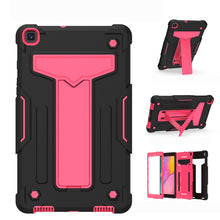 Load image into Gallery viewer, T-shaped Bracket Contrast Color Shockproof PC + Silicone Flat Protective Case
