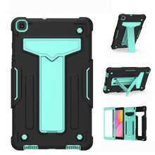Load image into Gallery viewer, T-shaped Bracket Contrast Color Shockproof PC + Silicone Flat Protective Case