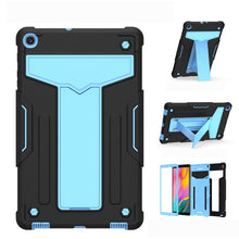 Load image into Gallery viewer, T-shaped Bracket Contrast Color Shockproof PC + Silicone Flat Protective Case