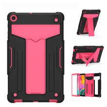 Load image into Gallery viewer, T-shaped Bracket Contrast Color Shockproof PC + Silicone Flat Protective Case