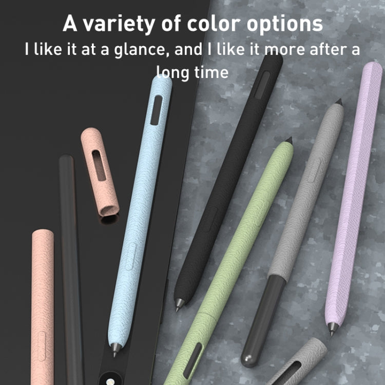 LOVE MEI Frosted Leather Texture Silicone Protective Pen Case