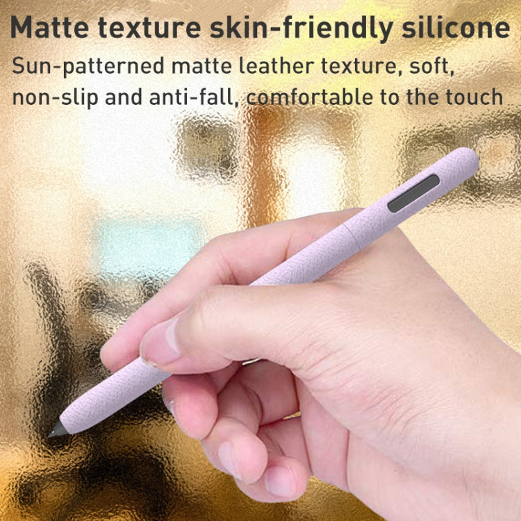 LOVE MEI Frosted Leather Texture Silicone Protective Pen Case