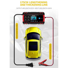 Load image into Gallery viewer, ANHTCzyx 12V 8A  / 24V 4A Automobile Battery Charger Motorcycle Battery Repair Type AGM, US Plug (Red), EU Plug (Red), UK Plug (Red), AU Plug (Red)