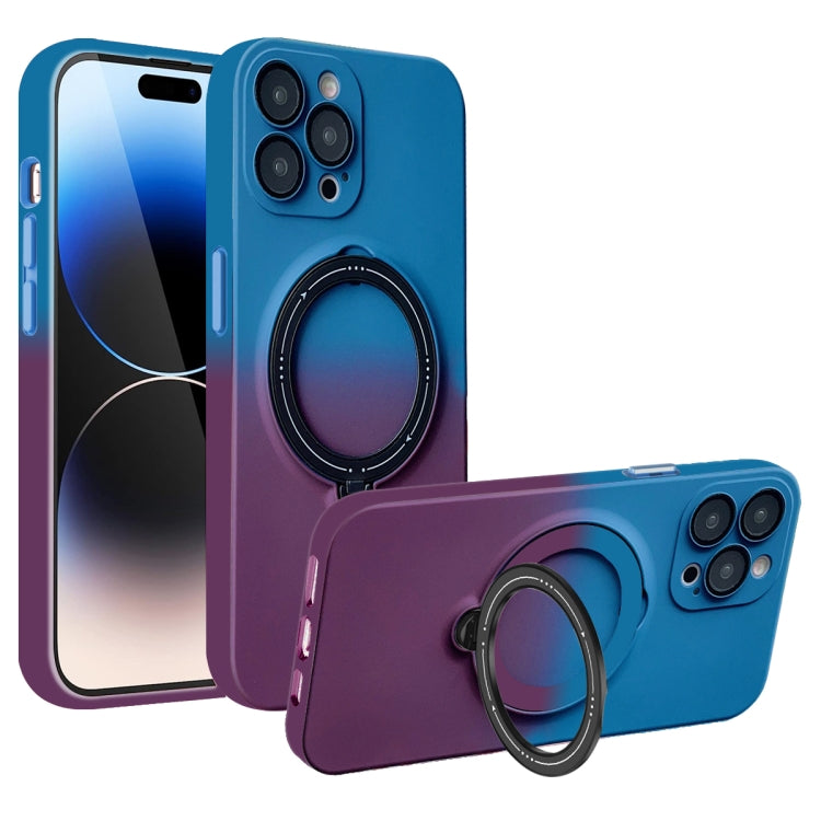 Gradient TPU MagSafe Holder Phone Case, For iPhone 14 Plus, For iPhone 14, For iPhone 14 Pro, For iPhone 14 Pro Max, For iPhone 13 Pro Max, For iPhone 13 Pro, For iPhone 13, For iPhone 12