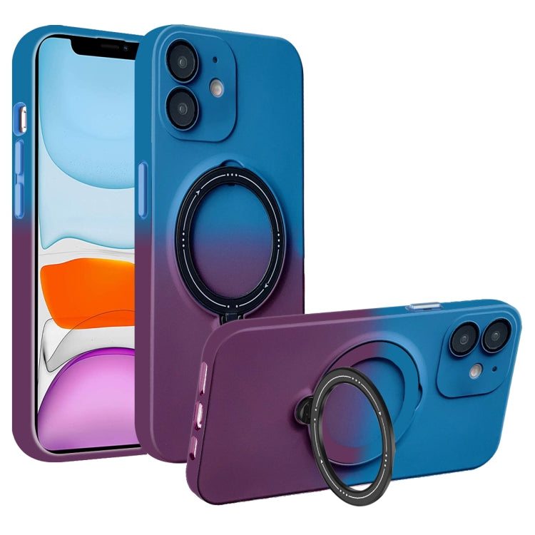 Gradient TPU MagSafe Holder Phone Case, For iPhone 12 Pro Max, For iPhone 12 Pro, For iPhone 11 Pro Max, For iPhone 11, For iPhone 11 Pro