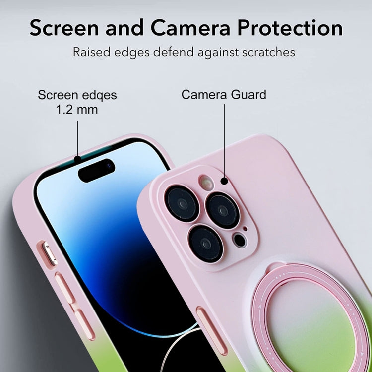 Gradient TPU MagSafe Holder Phone Case, For iPhone 14 Plus, For iPhone 14, For iPhone 14 Pro, For iPhone 14 Pro Max, For iPhone 13 Pro Max, For iPhone 13 Pro, For iPhone 13, For iPhone 12
