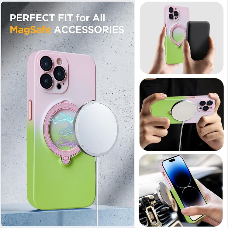 Gradient TPU MagSafe Holder Phone Case, For iPhone 14 Plus, For iPhone 14, For iPhone 14 Pro, For iPhone 14 Pro Max, For iPhone 13 Pro Max, For iPhone 13 Pro, For iPhone 13, For iPhone 12