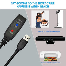 Load image into Gallery viewer, USB 3.0 Male to Female Super Speed Extension Cable, 5m, 10m