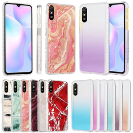 2pcs Gradient Marble Phone Case