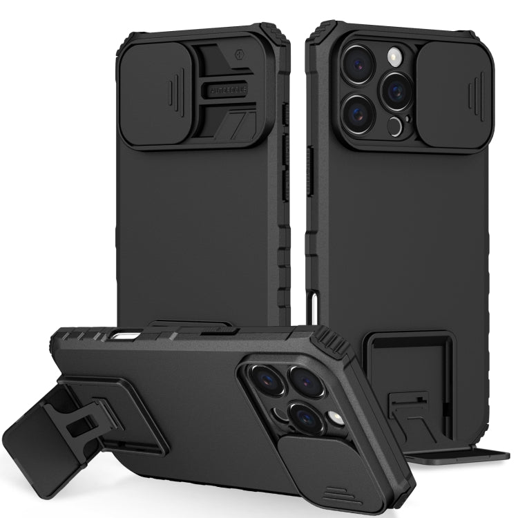 Stereoscopic Holder Sliding Camshield Phone Case, For iPhone 16 Pro Max, For iPhone 16 Pro, For iPhone 16 Plus, For iPhone 16, For iPhone 15 Pro Max, For iPhone 15 Pro